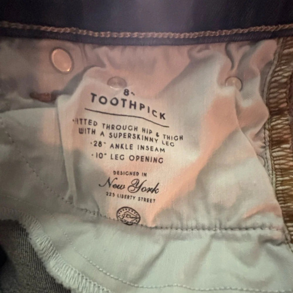 J. Crew toothpick jeans 28” ankle inseam; 10” leg opening; Fair Trade‎ certified - Picture 4 of 6